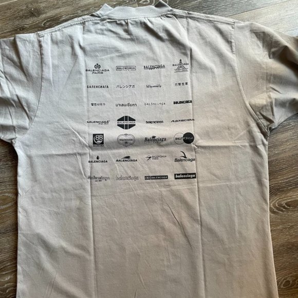 Balenciaga Archives Logos T-Shirt Oversized - Size 2 - Picture 3 of 5